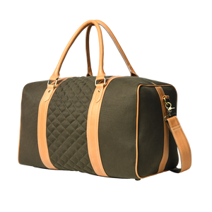 Bolsa de Viaje de Cuero Real con Diseño Personalizado, Bolsa de Fin de Semana de Cuero Resistente con Logotipo Estampado en Oro - Product Image 1