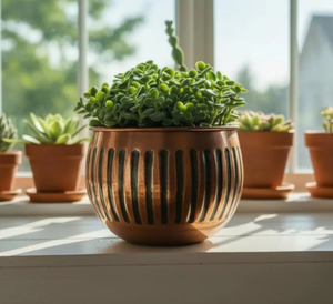 Macetas Modernas de Hierro Forjado a Mano con Textura, de Cobre Premium, para Decoración de Interiores y Proyectos de Jardinería, Venta al Por Mayor desde India - Product Image 6