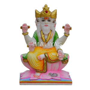 รูปปั้นพระบราห์มาทำจากหินอ่อน |   รูปปั้นพระบราห์มาหินอ่อนพรีเมียมสำหรับบ้านและวัด – MALIYAS - Product Image 1