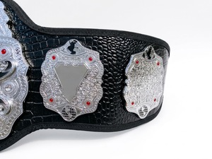 Cinturón de Campeonato Provincial de Lucha Libre ACW, de Cuero Rojo, Estilo Profesional, Personalizado, Interprovincial, para Mujeres - Product Image 6