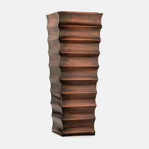 Juego de Macetas Modernas de Metal para Piso con Acabado Texturizado para Decoración de Interiores del Hogar y Jardín - Product Image 3