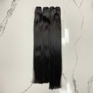 Paquetes de cabello vietnamita crudo alineado con cutícula de alta calidad, máquina de extensión de cabello humano sin procesar del proveedor al por mayor, trama Doble - Product Image 1