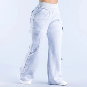 Pantalon de jogging pour femme, couleur personnalisée, très demandé, en molleton bouclette 100% coton, séchage rapide, écologique, coupe ample à jambe large, taille haute - Product Image 2