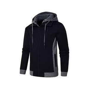 เสื้อฮู้ดมีซิปสำหรับผู้ชายแบบกำหนดเอง ผลิตจากผ้าฟลีซ พร้อมแผ่นป้องกันสำหรับขี่มอเตอร์ไซค์ที่ได้รับการรับรองมาตรฐาน CE และสามารถถอดออกได้ - Product Image 5