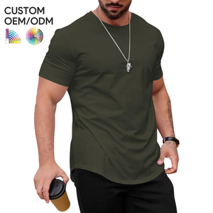 T-shirt en coton tricoté 100 % pour homme, coupe classique, manches courtes, respirant, écologique, séchage rapide, anti-plis, support OEM/ODM - Product Image 1