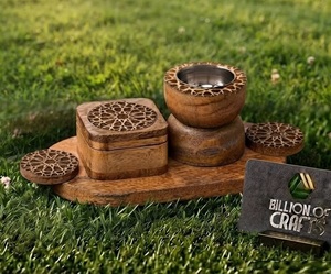 Brûleur d'encens en bois artisanal de qualité supérieure, boîte de rangement pour Bakhoor Oud, coffret cadeau artisanal pour l'Aïd et le Ramadan, décoration d'intérieur - Product Image 2