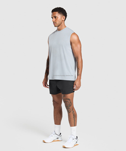 Débardeur de musculation respirant en coton tricoté 100% sans manches, col rond, séchage rapide, pour entraînement sportif et fitness - Product Image 4