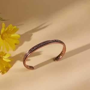 Brazalete de Cobre Estilo Vintage, Ajustable, Chapado en Oro, Unisex, Joyería de Moda para Bodas, Alibaba - Product Image 5