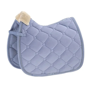 Tapis de selle d'équitation matelassé personnalisé avec logo, protection de soufflet en fausse fourrure de luxe, respirant, pour le saut d'obstacles - Product Image 2