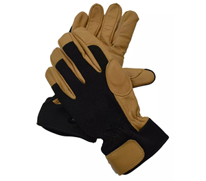 Bate Belaying Rappel Gloves Cow Split Leather Cotton Lined EN388/EN407 Certified Anti-Slip Yellow Outstanding Hand Protection - Product Image 3