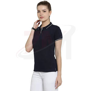 Best Supplier Bulk Quantity <b>Women</b> <b>Polo</b> <b>Shirt</b> <b>Black</b> White Heavyweight Garments Manufacturers With Custom Logo - Product Image 2
