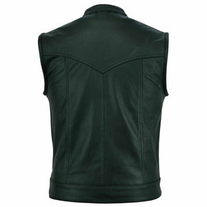 Gilet en cuir pour homme au design unique, prix de gros, faible MOQ, fabrication en usine, respirant, sans manches, idéal pour les voyages - Product Image 4