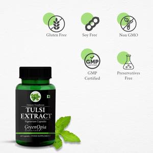 GreenOpia Extracto de Hoja de Tulsi Silvestre (Ocimum Sanctum) Prensado en Frío, Cápsulas Vegetarianas, 60 Unidades, Grado Alimenticio, Herbal en Botella - Product Image 2