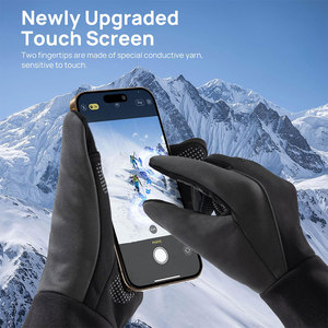 ผู้ผลิตจากโรงงานโดยตรง ถุงมือวิ่งฤดูหนาว สำหรับทุกเพศ ผลิตจากโพลีเอสเตอร์ บุซับในกันความร้อน กันน้ำ รองรับหน้าจอสัมผัส เนื้อผ้าเรียบลื่น - Product Image 6