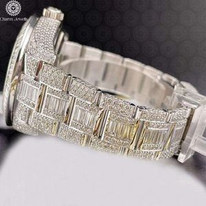 Montre de Luxe Charm Jewells en Acier Inoxydable 40mm, Mouvement Mécanique Analogique, Bracelet Tendance pour Homme, Cadran en Verre, Date Automatique, Étanche - Product Image 3