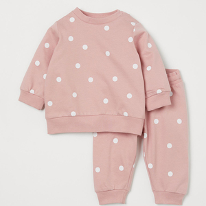 New Toddlers Baby Girl Boy <b>Tracksuit</b> Casual Autumn Spring Plain Outfit Sweatsuits Kids with Stripes - Product Image 1