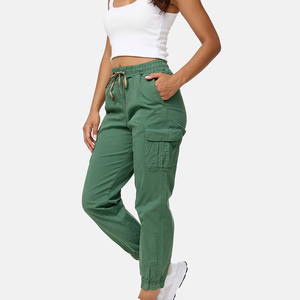 Pantalon cargo pour femme respirant 100 % polyester, devant plat, décontracté, vêtements de travail, collection de vêtements haut de gamme, fabricant OEM, vente en gros - Product Image 3