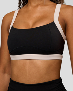 Women's Black Sports <b>Bra</b> With White Trim High Waist Flared Leggings Set Yoga Fitness Workout Outfit - Product Image 5