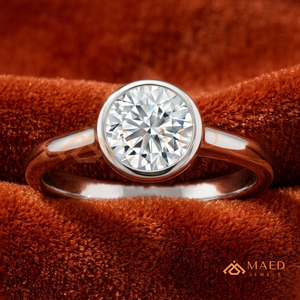 925 Sterling <b>Silver</b> Round Cut Bezel <b>Set</b> Engagement <b>Ring</b> Women Minimalist Solitaire Wedding <b>Ring</b> Fine Jewelry Elegant Design - Product Image 1