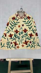 เสื้อแจ็คเก็ตซูซานี โบโฮ ลายดอกไม้ปัก คอจีน แขนยาว ทรงหลวม ผ้าลินิน ระบายอากาศได้ดี เหมาะสำหรับฤดูใบไม้ผลิ งานแฮนด์เมด - Product Image 5
