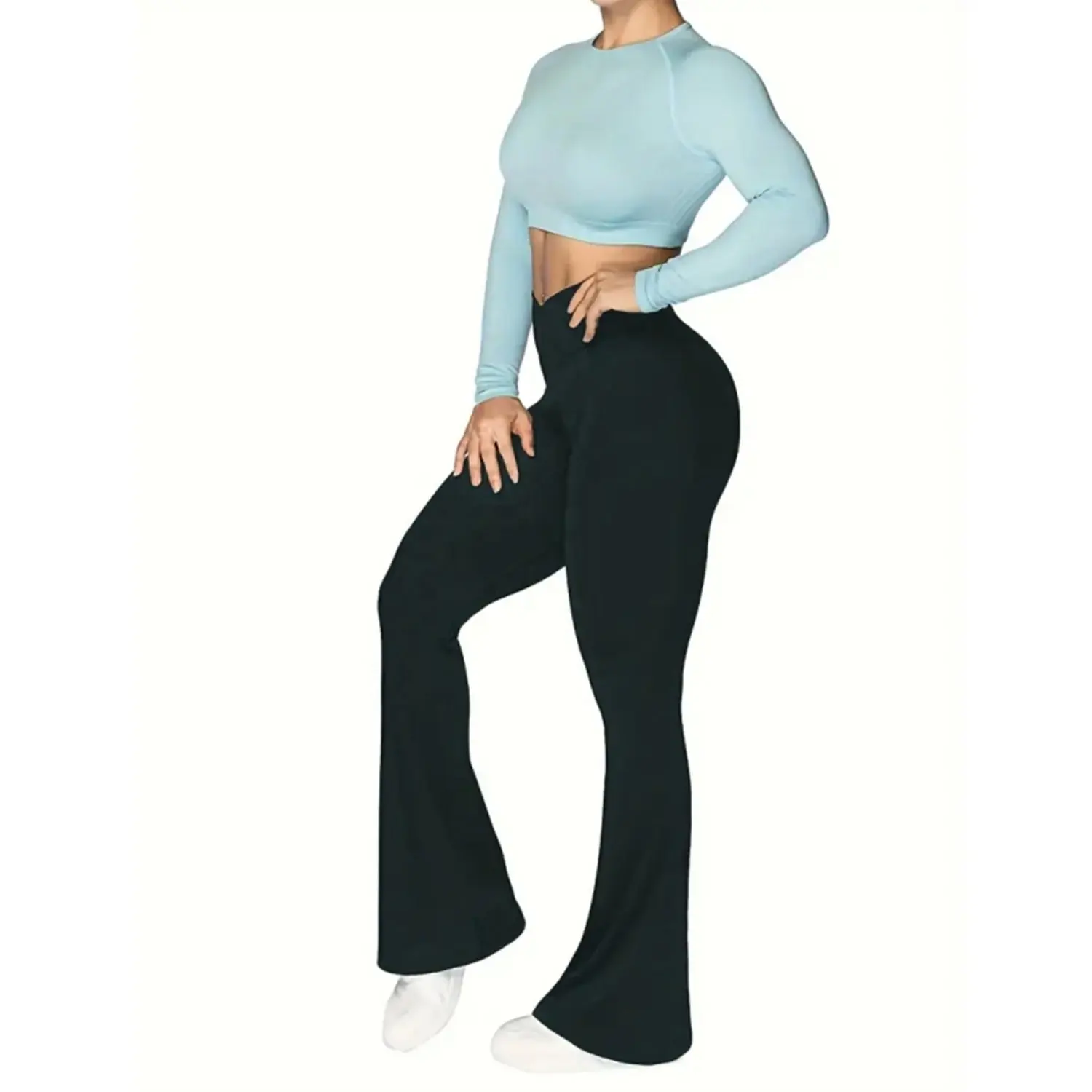Celana Yoga ketat berkerut, celana ketat musim dingin termal, celana Yoga berkobar, produk baru, legging ukuran besar