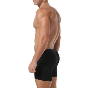 Boxer de compression personnalisé pour homme grande taille, couleur unie, taille mi-haute, en polyester et élasthanne, respirant, séchage rapide, pour la gym - Product Image 5