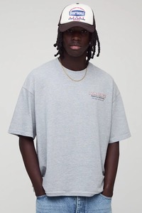 boxy fit oversized tshirt men loose fit drop shoulder heavy cotton streetwear tshirt custom <b>logo</b> manufacturer - Product Image 4