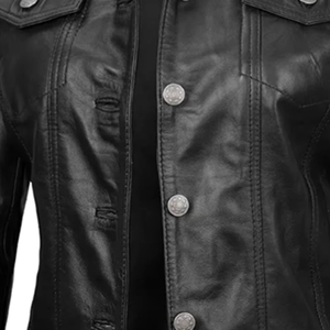 ELEGANT CORPORATION Women's <b>Winter</b> <b>Leather</b> <b>Jacket</b> with Zipper Closure Breathable & Quick Dry Polyester Filled - Product Image 6