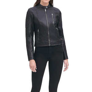 Chaqueta de Cuero para Mujer de Alta Calidad, Simple y Elegante, de Piel de Oveja, Ligera, para Invierno - Product Image 1
