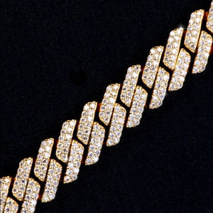 AMBER JEWELS Classic 18k Solid Gold Emerald-Cut Natural Stone Chain Link <b>Bracelet</b> IGI Certified Unisex Wedding Jewelry Model - Product Image 4