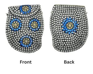 <b>Silver</b> metal Beaded Ethnic purse Girls Bridal Bag cross body bag for women/Girl party <b>clutch</b> Metal <b>clutches</b> Vintage Brass - Product Image 3