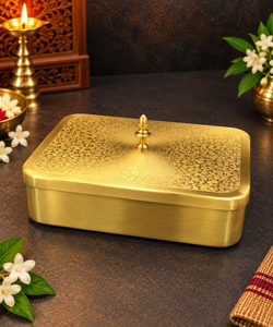 Caja de Especias Masala Dabba de Latón Hecha a Mano, Organizador de Cocina Indio con Múltiples Compartimentos, Contenedor Decorativo para Condimentos - Product Image 3