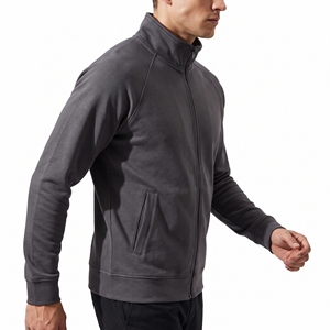 <b>Men</b> Thermal Fleece Hooded Zip-Up <b>Track</b> <b>Jacket</b> Sporty 360g Full Length Training <b>Jacket</b> with Side Pockets - Product Image 1