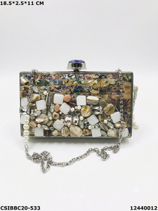 Designer artisanal élégant nacre sacs de soirée en laiton sac à main pour dames fête et mariage - Product Image 4