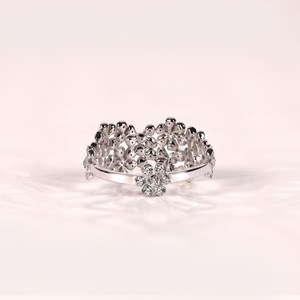 Bubble Design Round Cut Moissanite Cluster <b>Ring</b> Original 925 Silver Fine for Birthdays Anniversary Party Wishes for Partner - Product Image 6