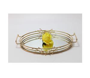 Unique Design Metal And <b>Mirror</b> Tray For Home Interior Decoration And Functional Serving With Premium Finish Quality - Product Image 1