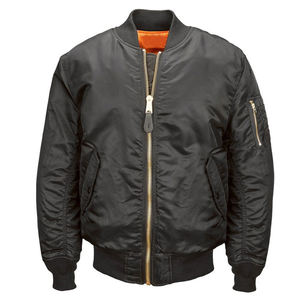 Chaqueta Bomber para Hombre, Totalmente Personalizada, 85% Poliamida, 15% Elastano, Color Oliva, Cierre Completo, Puños con Cremallera, Color Grafito - Product Image 4