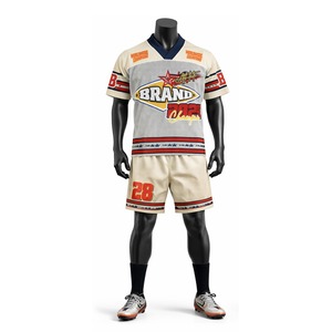 Conjunto de Camiseta y Pantalones Cortos de Fútbol Americano, Uniforme Deportivo Transpirable, Personalizado para Equipos, para Entrenamientos y Partidos - Product Image 3