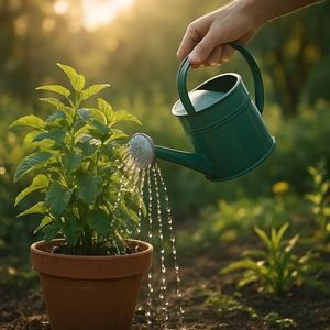 Arrosoir en métal de qualité supérieure pour le jardinage domestique, avec une finition élégante, une longue becquet et un design durable. - Product Image 2