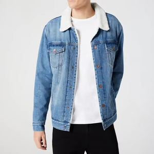 แจ็คเก็ตยีนส์สไตล์เวิร์คแวร์ |   เสื้อโค้ทยีนส์ผู้ชายแบบทนทานหลายกระเป๋า - Product Image 1