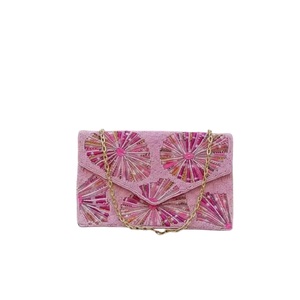 Bolso de Mano Metálico de Lujo Hecho a Mano con Flecos y Correa Individual para Mujer, Ideal para Bodas y Fiestas, Precio al por Mayor desde India - Product Image 1