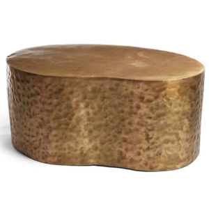 Tables basses de luxe pour la maison et l'hôtel, avec plateau en verre, base en métal de qualité supérieure plaqué or, design feuilles. - Product Image 3