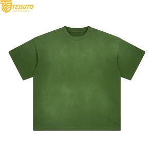 T-shirt personnalisé en coton 100% lourd, coupe ample |   T-shirt vintage surdimensionné délavé à l'acide |    T-shirt uni à épaules tombantes pour hommes - Product Image 1