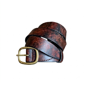 Ceintures formelles vintage pour hommes BS INTERNATIONAL en cuir de vache naturel, boucle à ardillon en acier durable, longueur personnalisable, écologiques, solides, 3,8 cm - Product Image 6