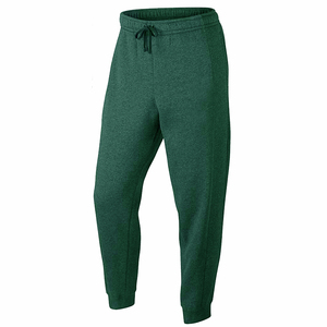 Survêtement vert pour homme, pantalon de survêtement long, couleur unie, style décontracté, coupe classique, 100% coton, fermeture éclair, poches latérales - Product Image 3