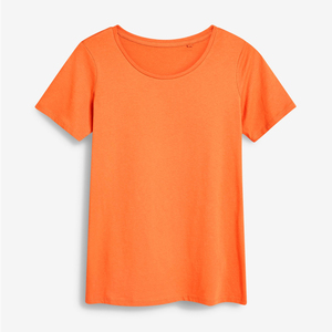 T-shirts basiques personnalisés pour femmes, imprimés, été, uni, 100% coton, col rond, fabriqués au Pakistan - Product Image 6