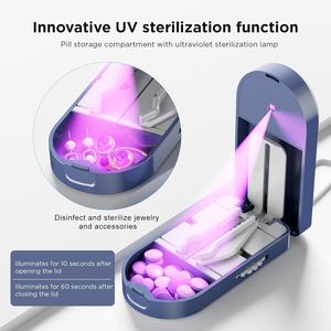 Tagliapillole Pro U LED con Luce di Stato, Lame Regolabili 3-25mm per Compresse Piccole e Grandi, Staccabile WA per Contenitori Porta Pillole - Product Image 2