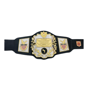 Ceinture de champion du monde de lutte poids lourd - Ceinture sportive personnalisable au design AWA avec détails dorés - Lutte de qualité supérieure - Product Image 1