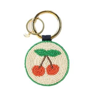 Beautiful star design <b>blue</b> and white coloured beaded embroidery keychain and <b>bag</b> accessories from India - Product Image 6