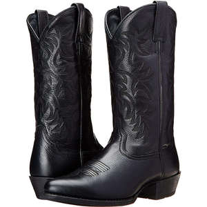 Botas Vaqueras de Media Pantorrilla para Mujer, Estilo Retro de Cuero Genuino, con Punta en Pico, a la Moda - Product Image 5